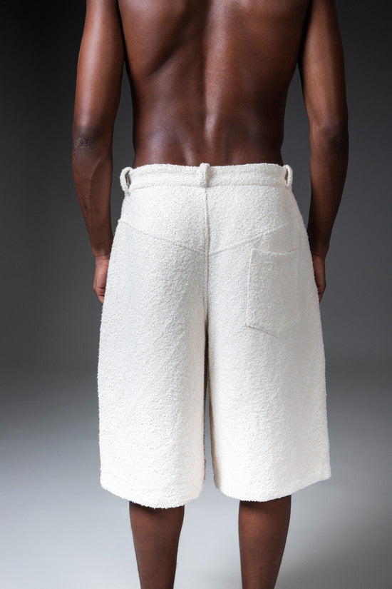 jacquard Off White Shorts