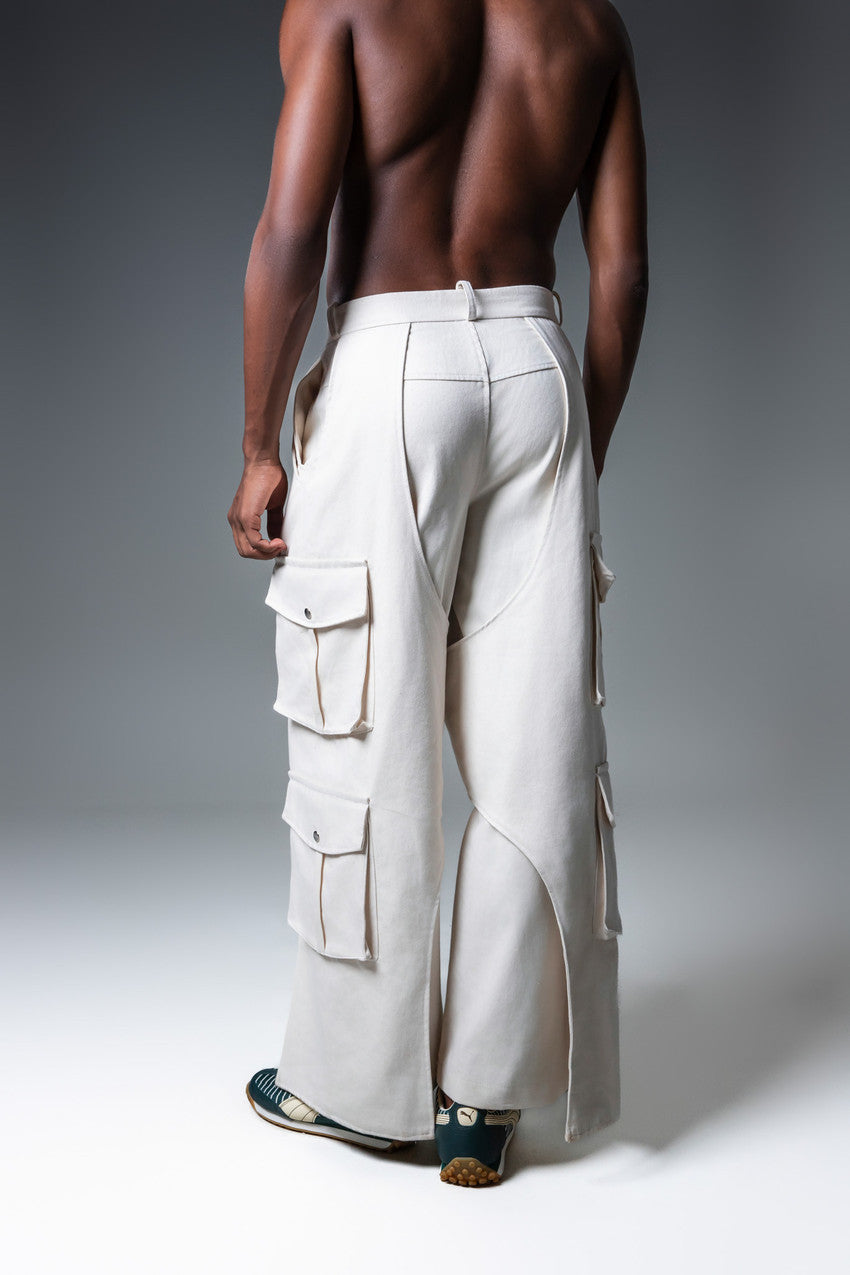 CALÇA CARGO OFFWHITE