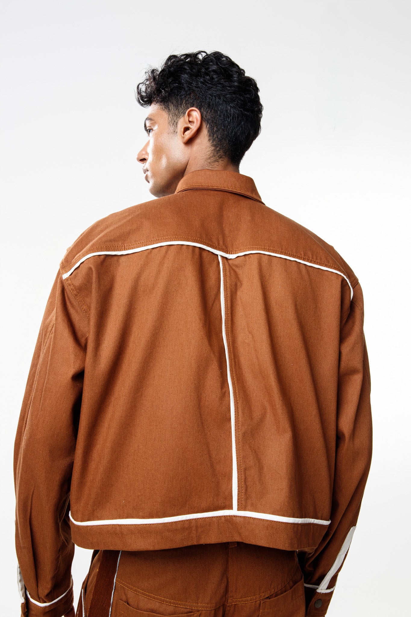 Jaqueta Jeans Marrom