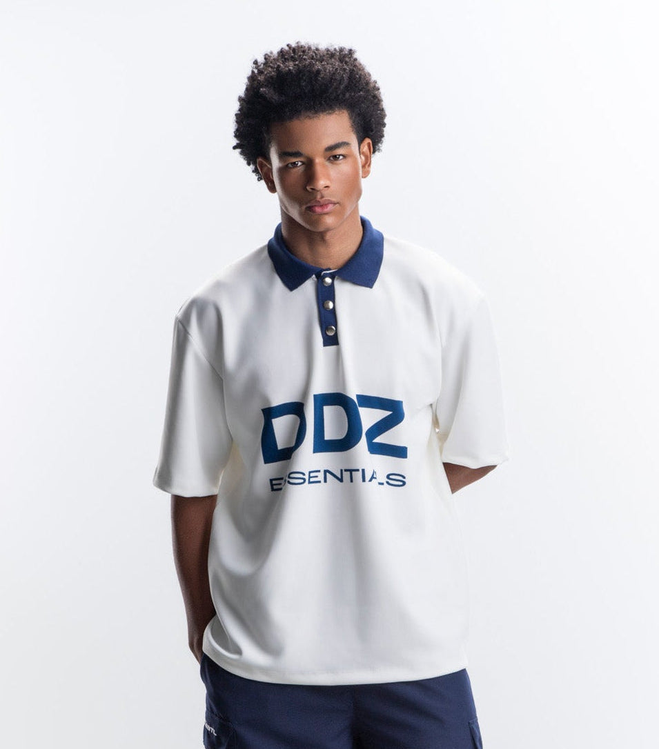 Camisa Brasiliana Branca e Azul