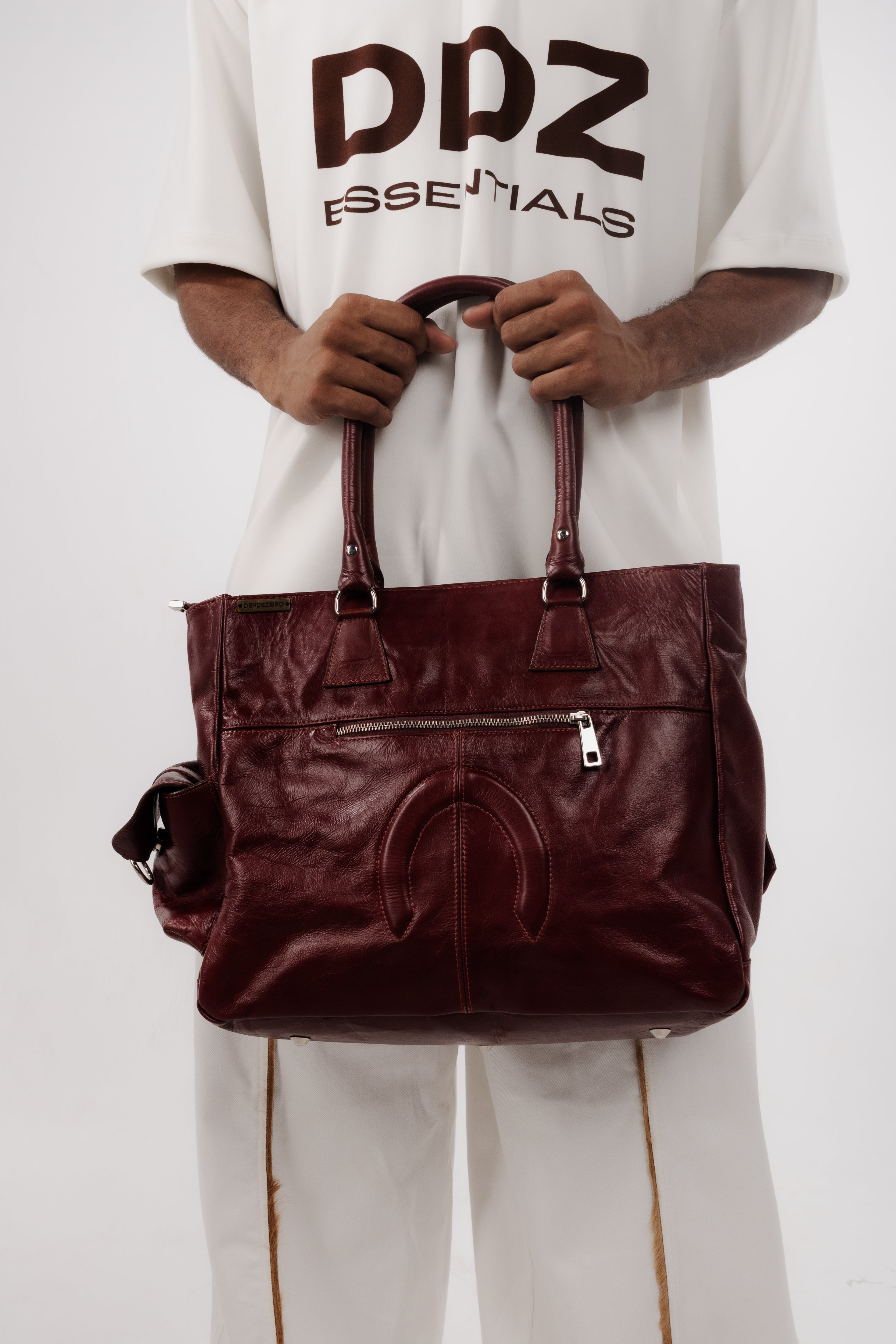 BOLSA CARGO COURO VERMELHO