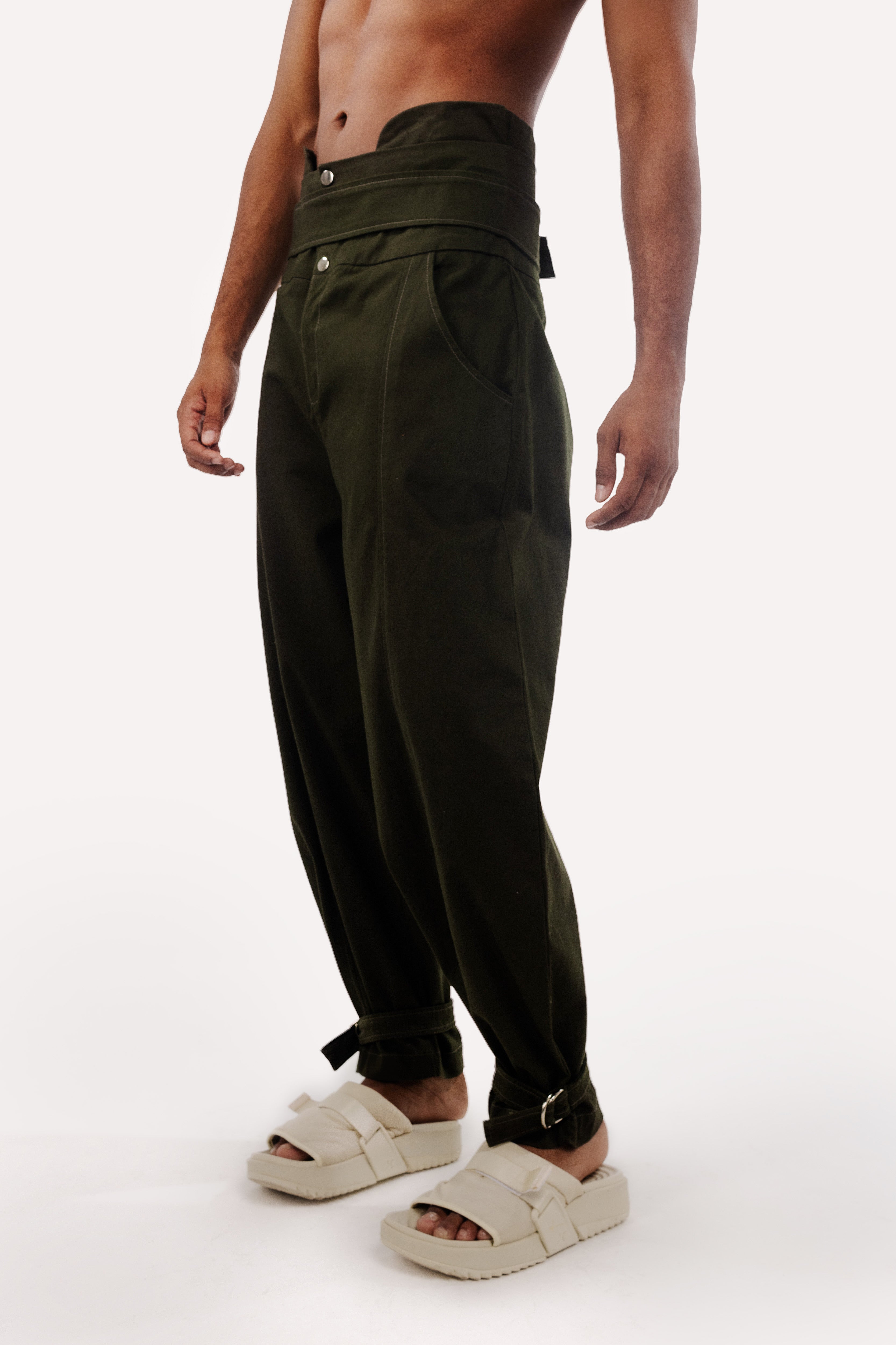 Calça Relevo Verde Musgo