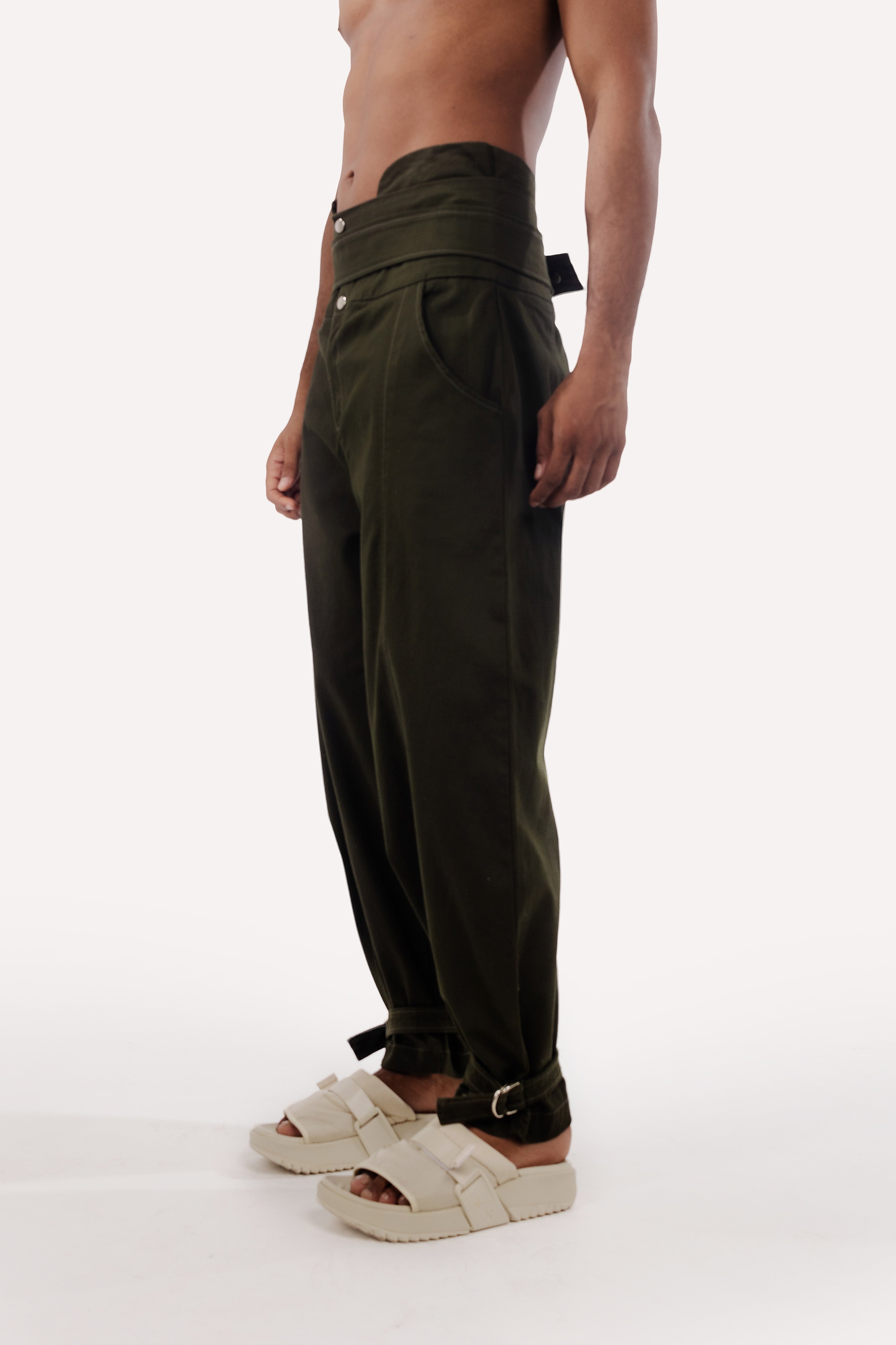 Calça Relevo Verde Musgo