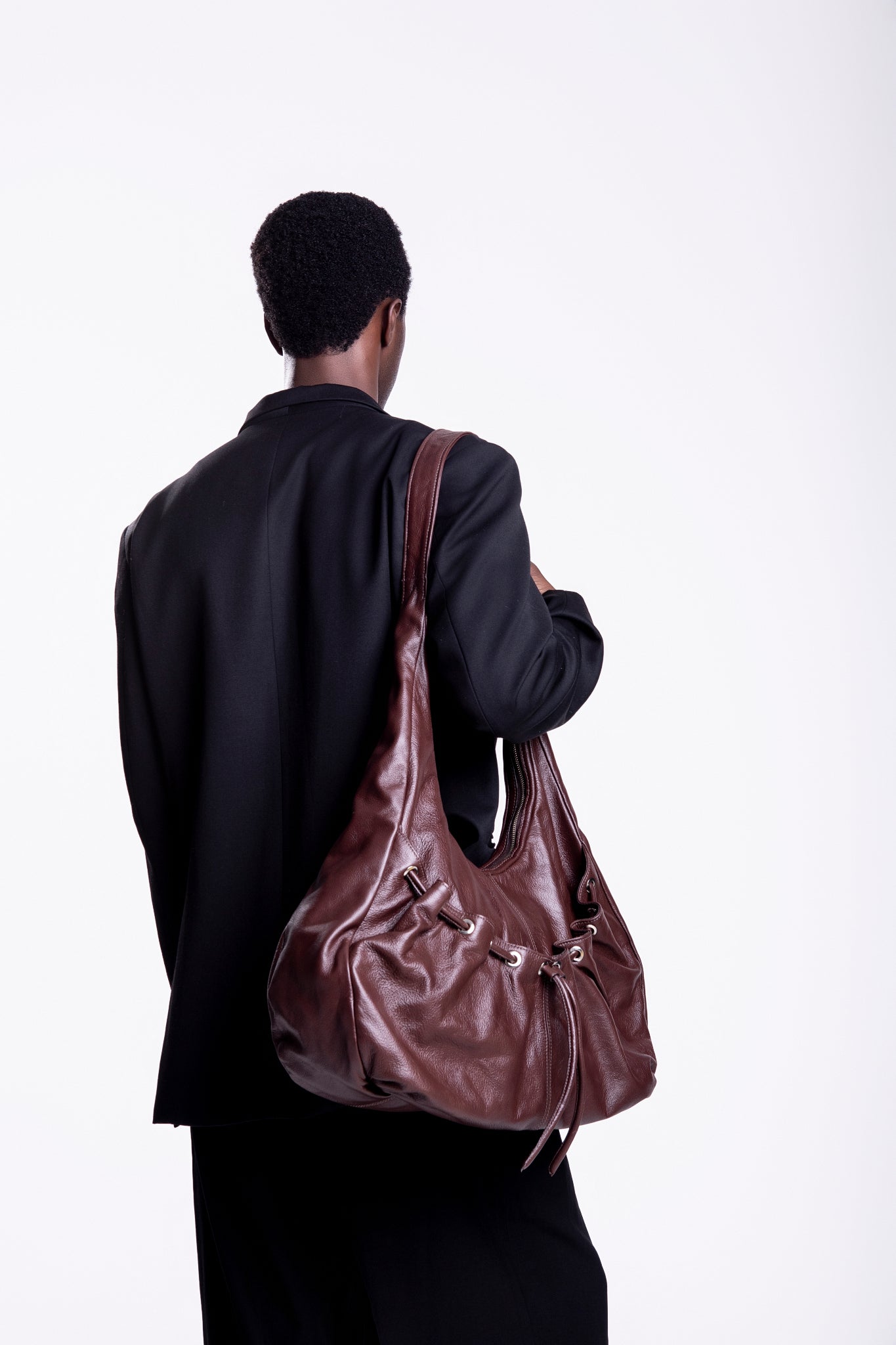 the box bag bordô