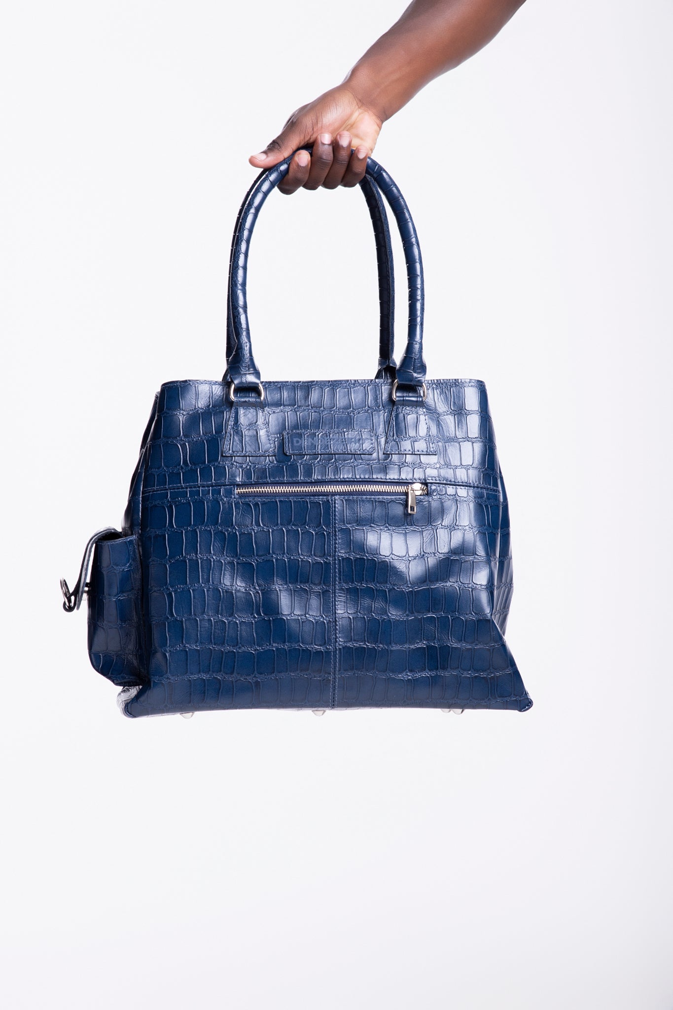 maxi bag croco azul