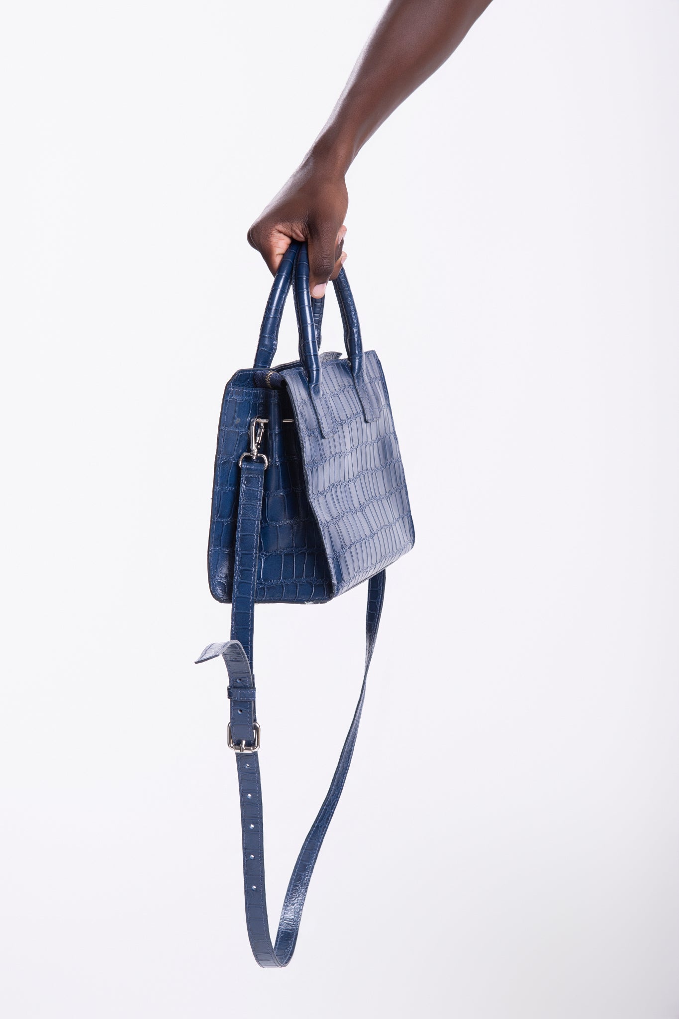 Slice Bag Croco azul