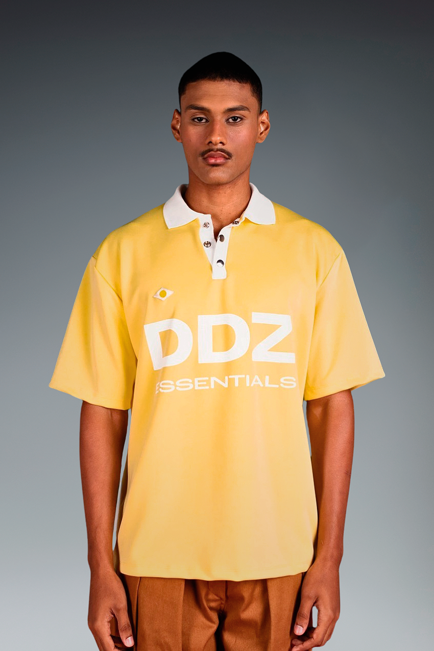 Camisa Brasiliana Amarela com Branco