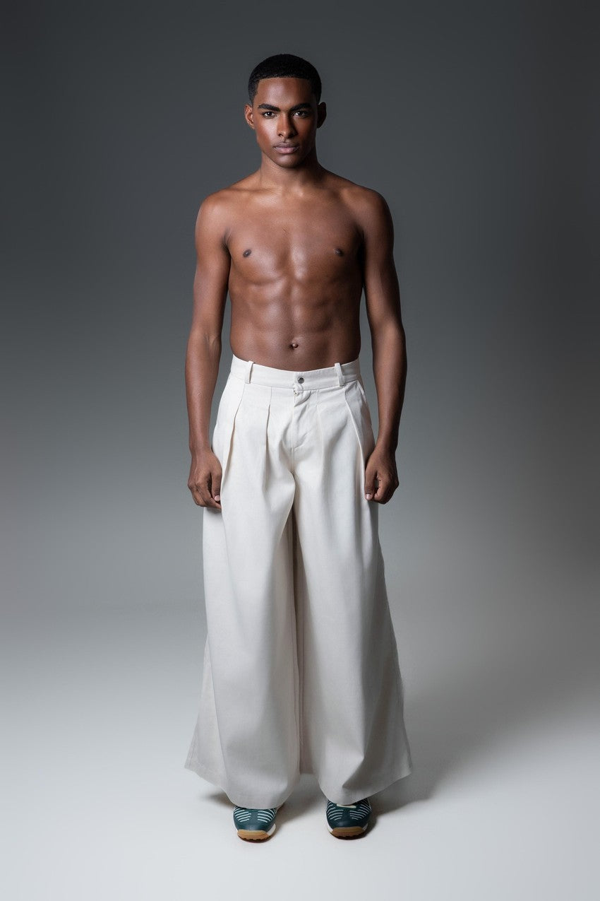OFF-WHITE PLEATED PANTS