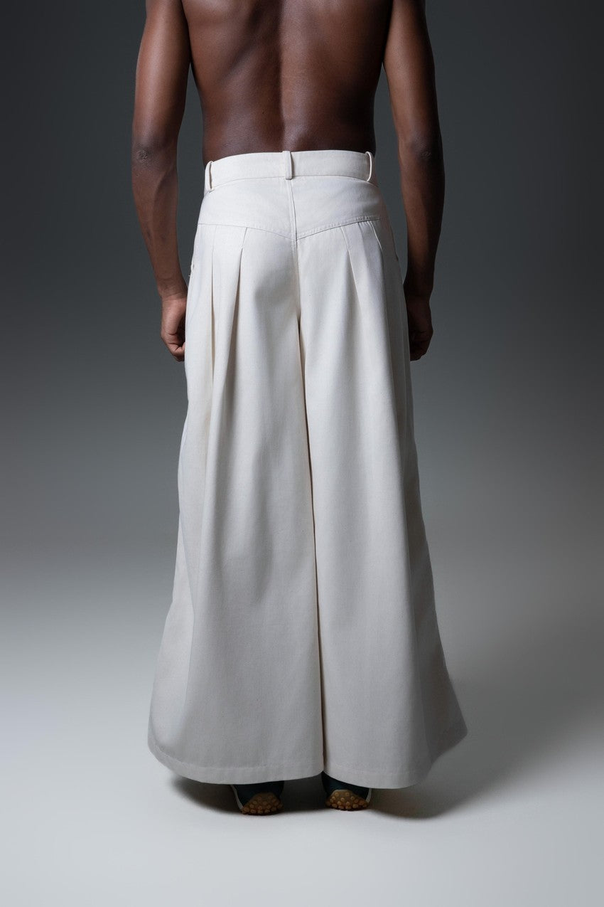OFF-WHITE PLEATED PANTS