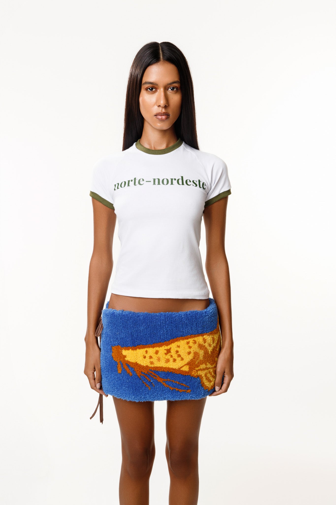 Yellow Boyfriend Tapestry Mini Skirt
