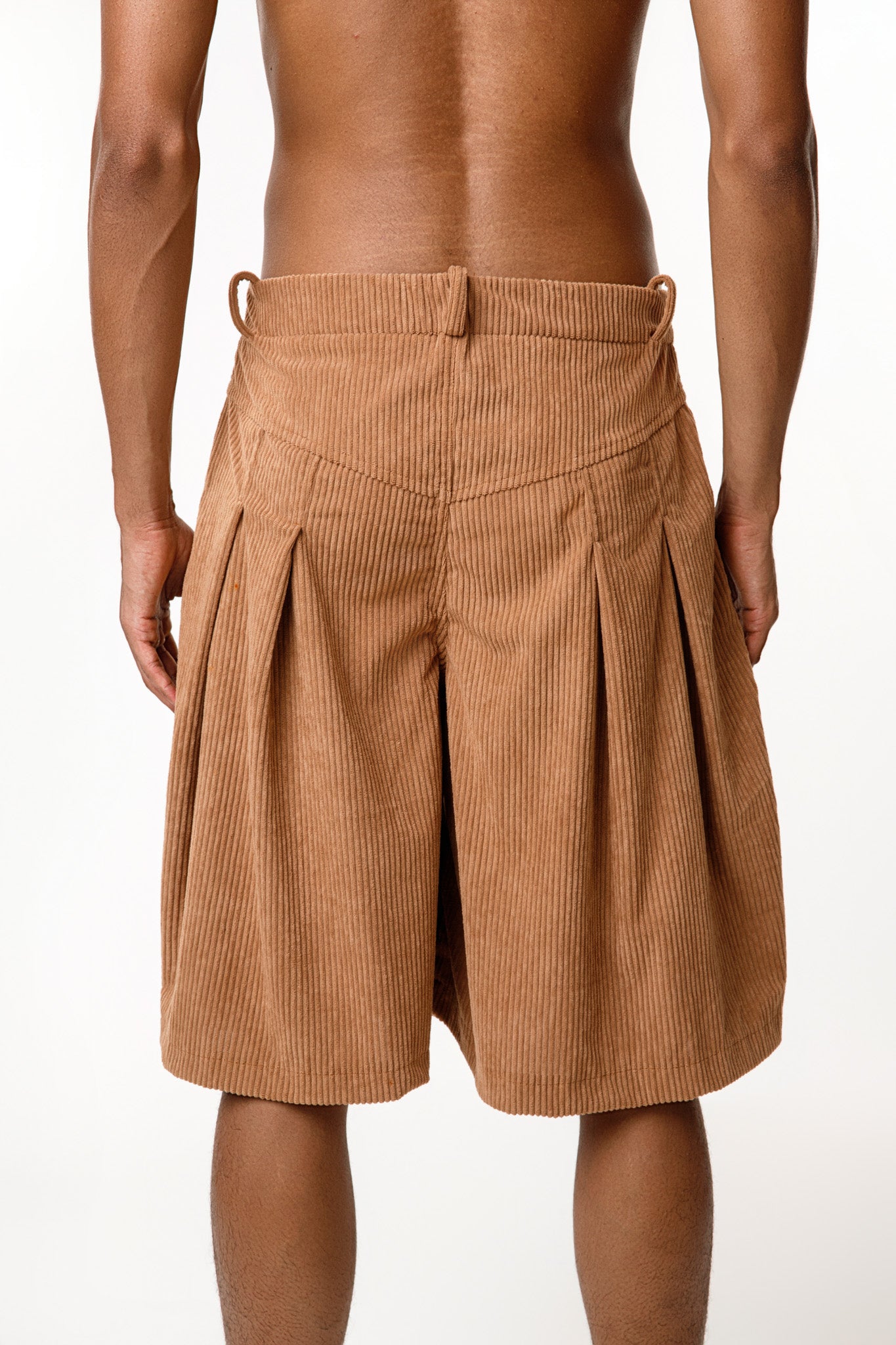Brown Velvet Shorts