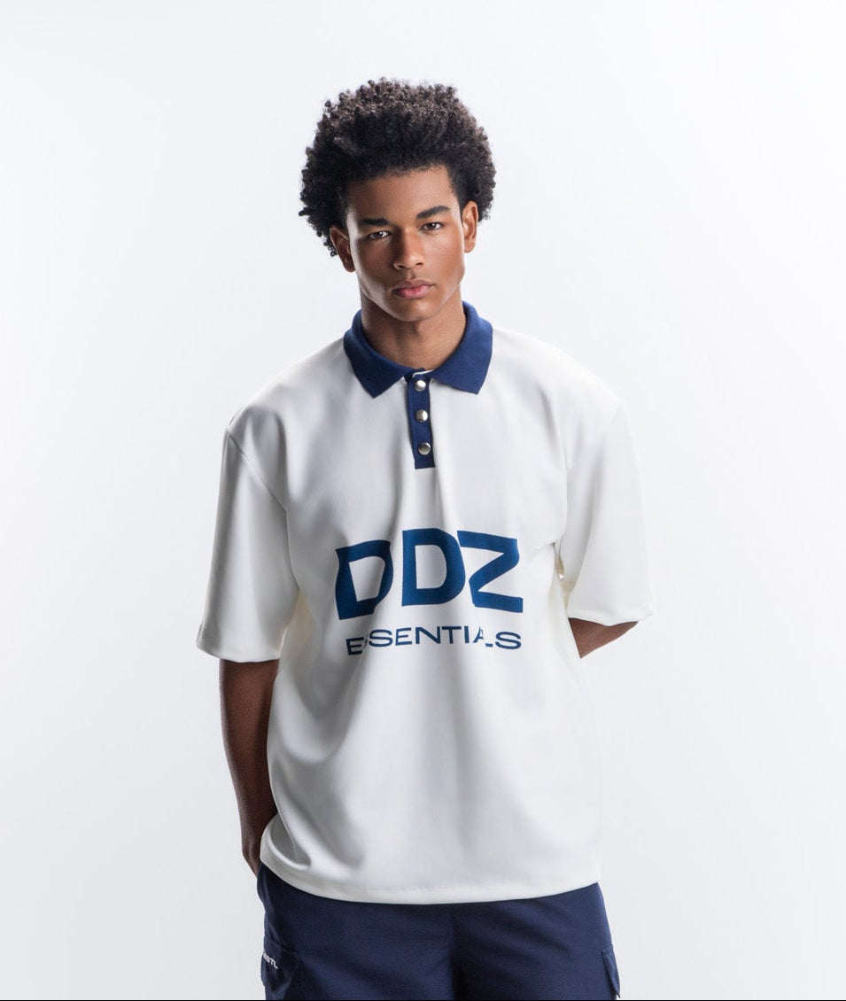 Camisa Brasiliana Branca e Azul