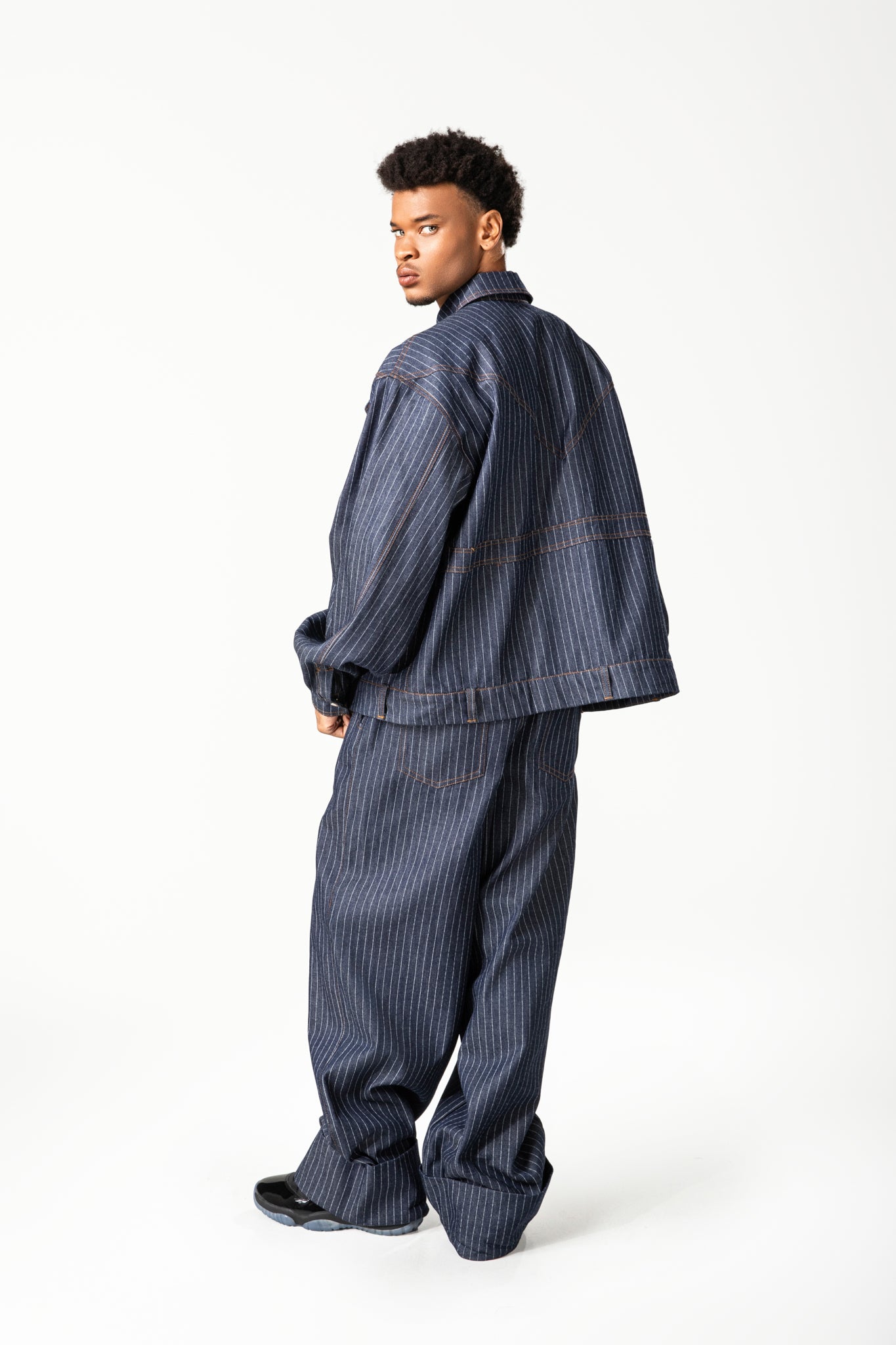 Jaqueta Jeans Risca de Giz