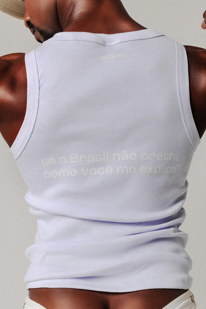 White Brazilian Tank Top